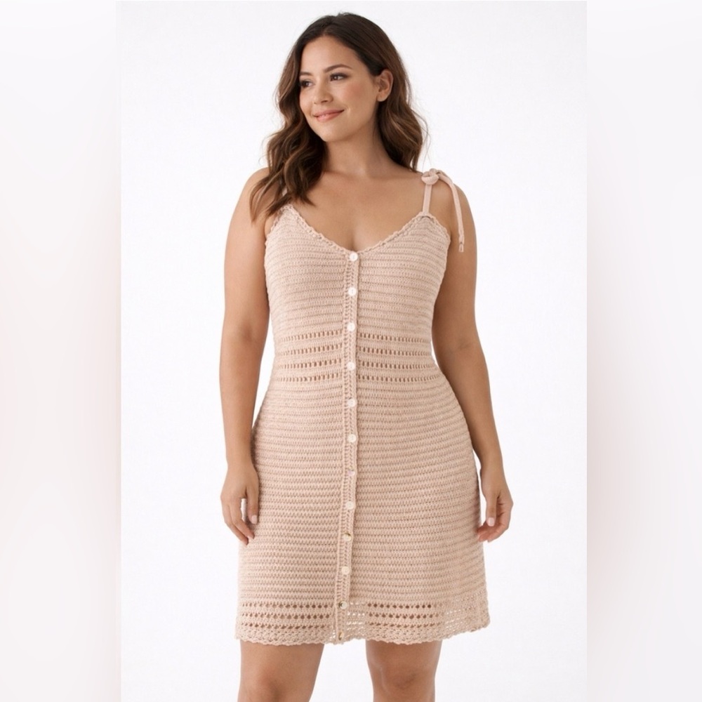 Olive & Oak Cream Knit-Trim Top